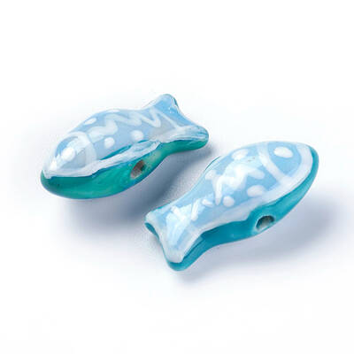 Handmade Printed Porcelain Beads