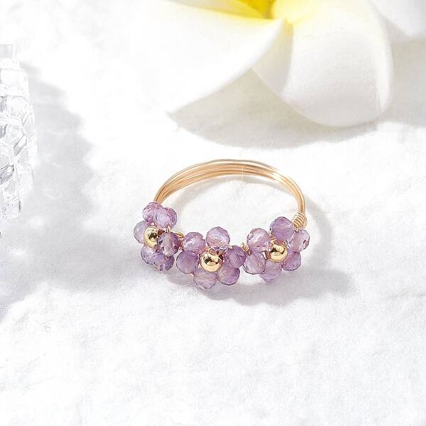 Natural Amethyst Finger Rings