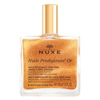NUXE Huile Prodigieuse Shimmer Multi-Purpose Dry Oil - Luxurious Radiant Glow and Hydration for Face, Body & Hair, 1.6 Fl Oz ...