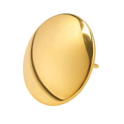 304 Stainless Steel Oval Stud Earrings for Women