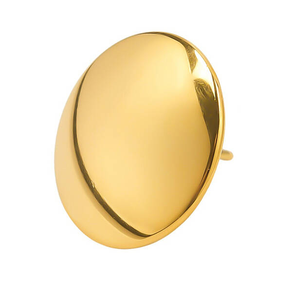 304 Stainless Steel Oval Stud Earrings for Women