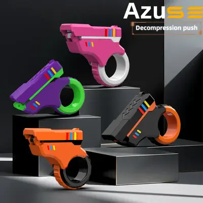 Azuse Fidget Toy Gadget Novelty Toy Toys Stress Relief Relax EDC Gyro Finger Toy Ring Fingertip ASMR ADHD 3 Squishy Maker Squ...