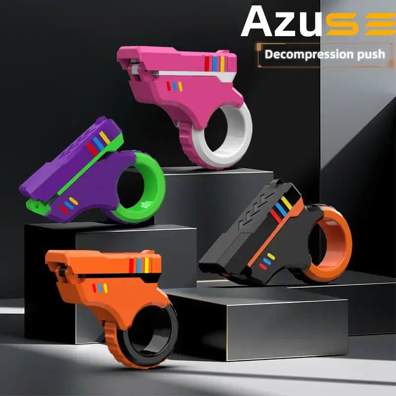 Azuse Fidget Toy Gadget Novelty Toy Toys Stress Relief Relax EDC Gyro Finger Toy Ring Fingertip ASMR ADHD 3 Squishy Maker Squ...