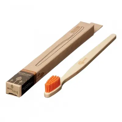 Plant-Based Beech Wood Toothbrush - (FSC 100%) | Color: Orange
