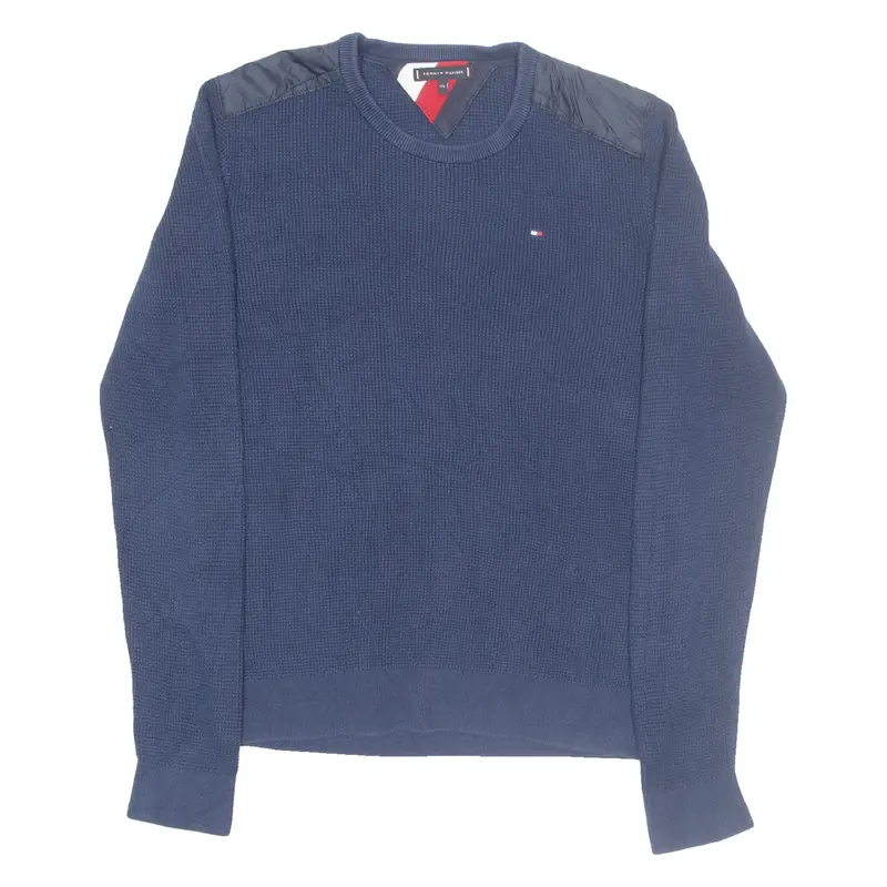 TOMMY HILFIGER Mens Jumper Blue Tight Knit M