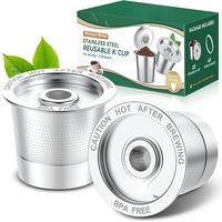 2 Pack Reusable K Cups Coffee Pods for Keurig 1.0: Stainless Steel Refillable K Cup - Reusable Coffee Filter  Maker, Permanen...