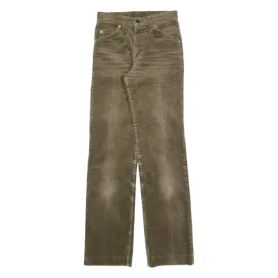 LEVI'S Womens Corduroy Trousers Brown Slim Straight 90s W24 L30