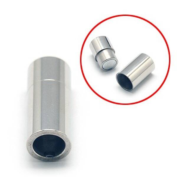 Tarnish Resistant 304 Stainless Steel Magnetic Clasps with Glue-in Ends