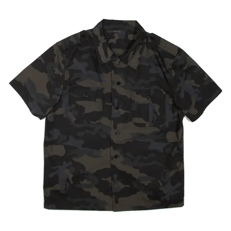 Mens Shirt Brown Camouflage M