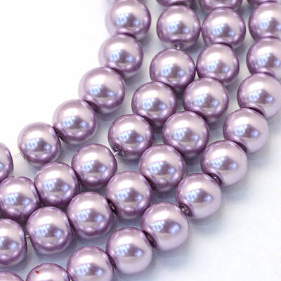Baking Painted Glass Pearl Bead Strands
