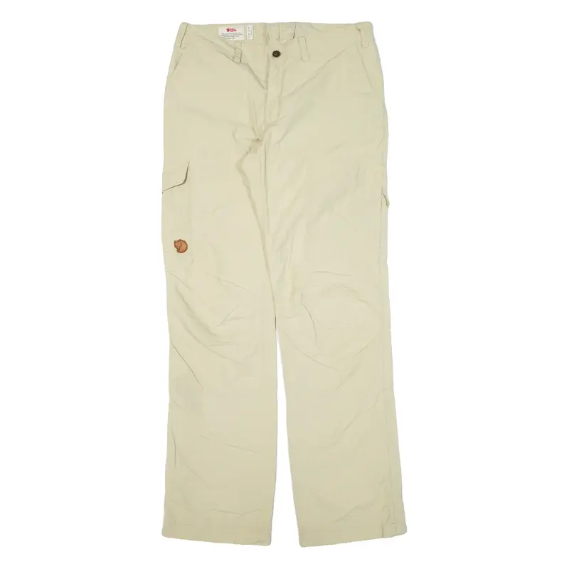 FJÄLLRÄVEN Cargo Womens Trousers Beige Relaxed Straight W29 L32