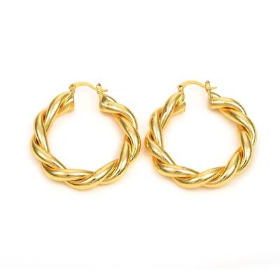 Brass Hoop Earrings