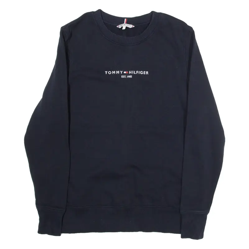 TOMMY HILFIGER Womens Sweatshirt Blue 90s L