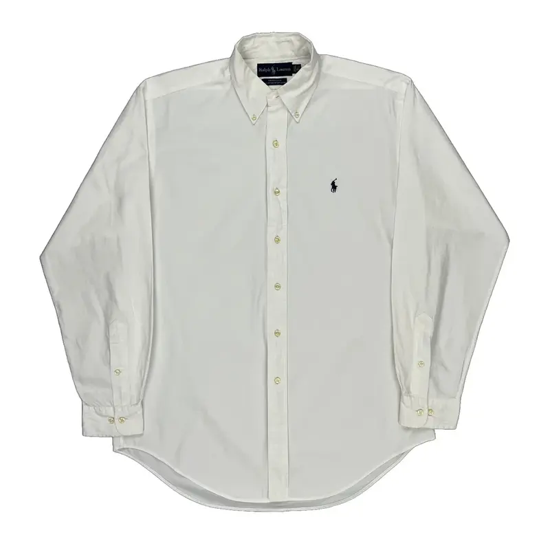 Yarmouth Ralph Lauren Shirt - Medium White Cotton