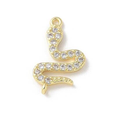 Brass Micro Pave Clear Cubic Zirconia Pendants