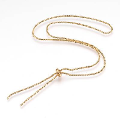 Adjustable 304 Stainless Steel Lariat Necklaces