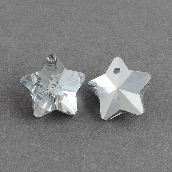 Star Electroplated Glass Pendants