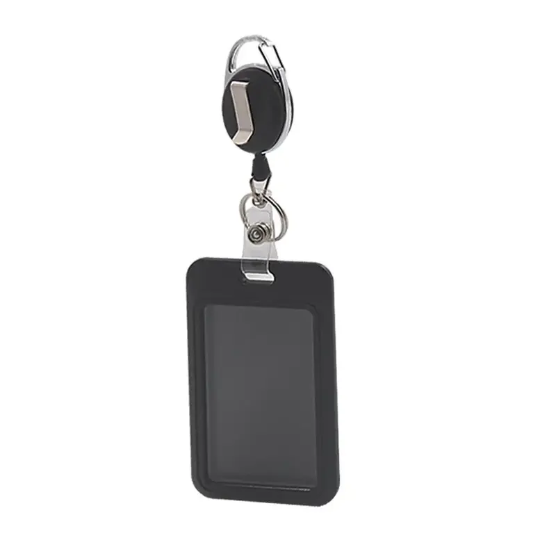 Heavy Duty Retractable Badge Holder for Women Men, 1 Count Clear ID Card and Name Tag Holder for Office, School, Hospital