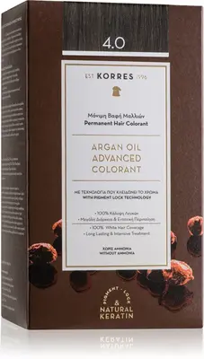 Permanent Coloring With Argan Oil Korres - 4.0 NATURAL CHATAIN
