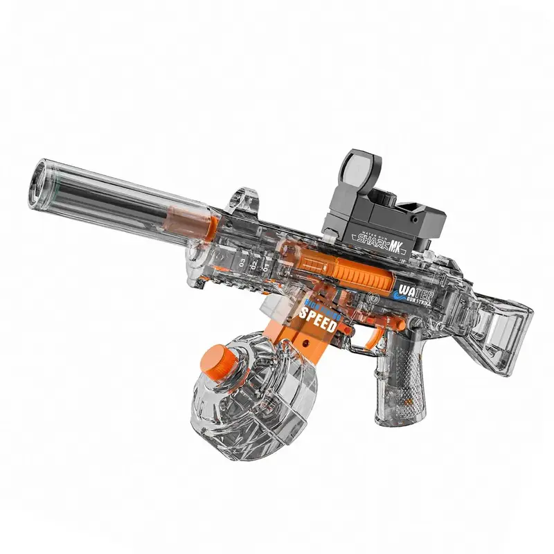 Electric Water Shooting Toy, Water Blaster, High Pressure Water Shooting Toy with Light & Sound, Usb Rechargeable Toy for Out...