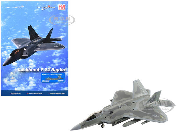 Lockheed F-22 Raptor Stealth Aircraft with Steakthy Pods \