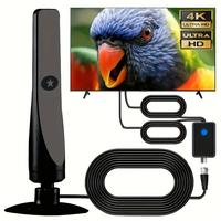 TV Antenna Long Range Indoor Digital TV Antenna with Amplifier, Digital HD Antena Indoor HDTV Support 1080P 4K Smart TV Free ...