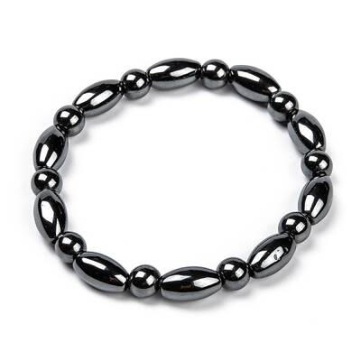 Fashion Non-Magnetic Synthetic Hematite Stretch Bracelets