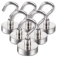 Magnetic Hook, 25lb Strong Heavy Cruise Magnet, S-shaped Hook for Classroom, Refrigerator, Hanging, Cottage, Barbecue, Kitche...