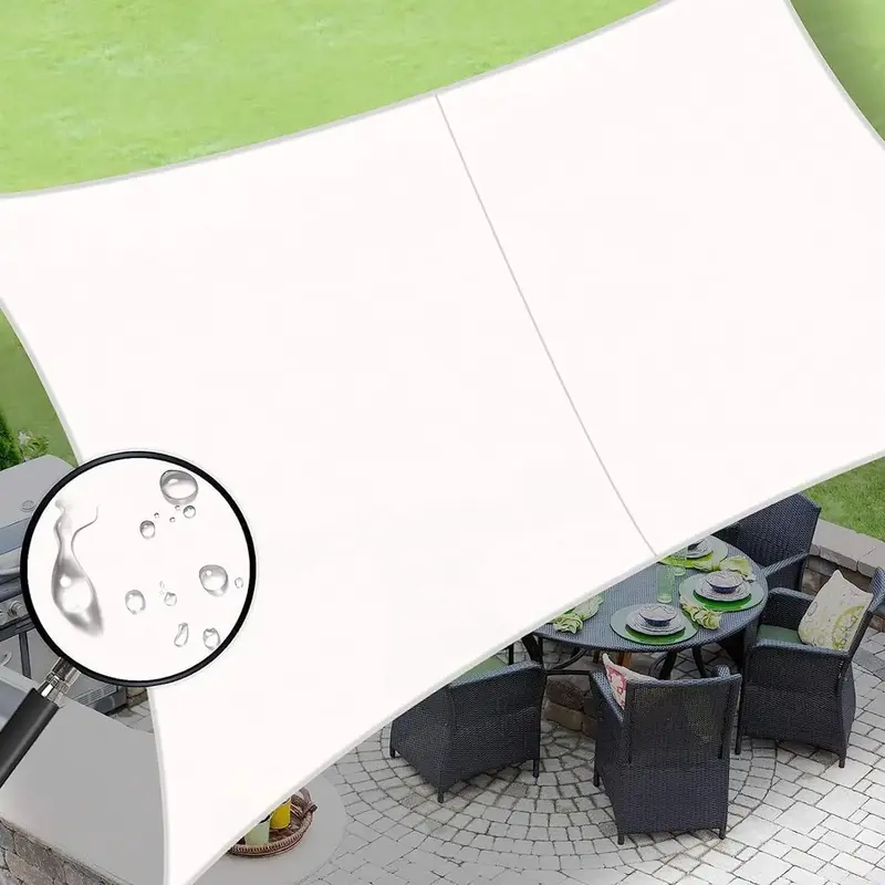Waterproof Rectangle Sun Shade Sail Cannoy UV Resistant for Outdoor Patio Garden Backyard Sunshade Canopy