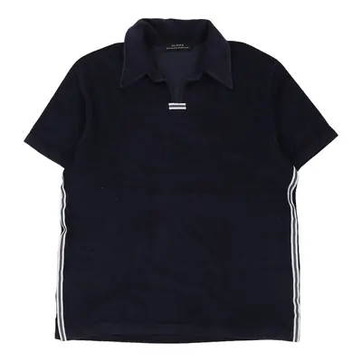 Alpha Massimo Rebecchi Polo Shirt - Large Navy Velour