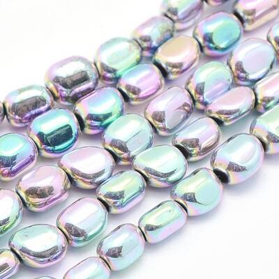 Electroplate Non-magnetic Synthetic Hematite Beads Strands