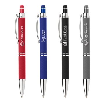 100 Promotional Phoenix Softy Gel Pen w/ Stylus - Rubberized & ...