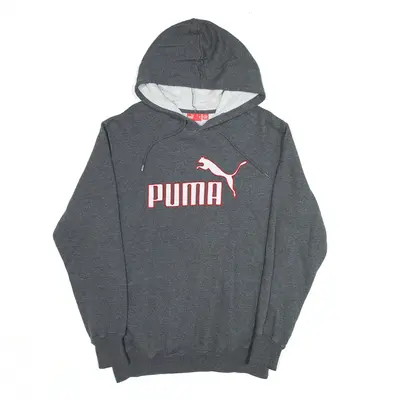 PUMA Sports Grey Pullover Hoodie Mens S
