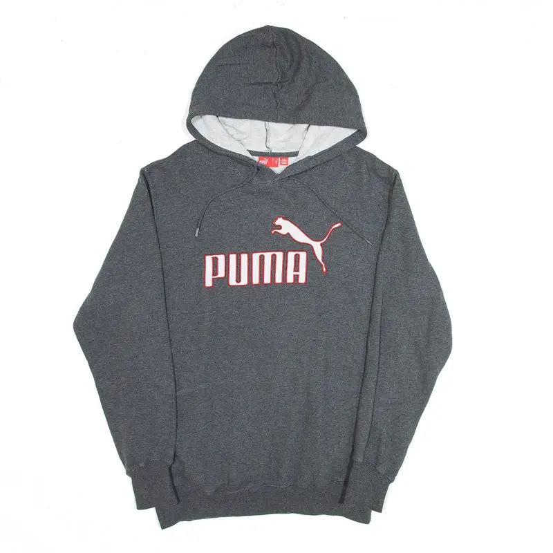 PUMA Sports Grey Pullover Hoodie Mens S