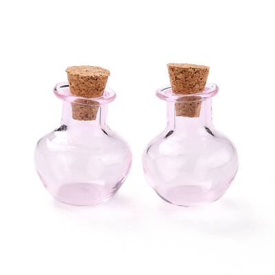 Round Glass Cork Bottles Ornament