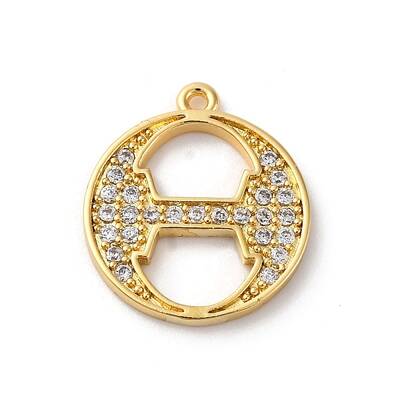 Rack Plating Brass Micro Pave Cubic Zirconia Pendant