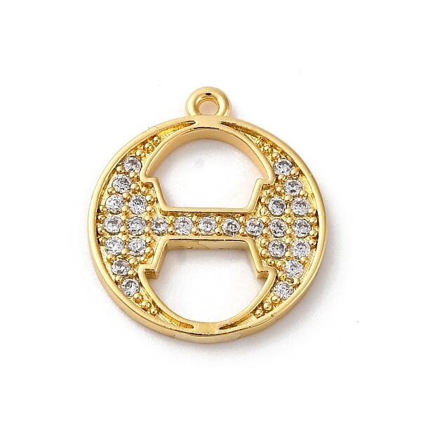 Rack Plating Brass Micro Pave Cubic Zirconia Pendant