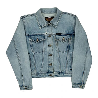 Harley Davidson Denim Jacket - Small Light Wash Cotton
