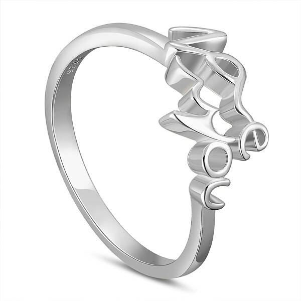 Rhodium Plated 925 Sterling Silver Rings