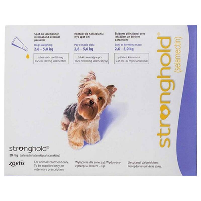 Stronghold Dogs 2.6-5.0 Kg 30 Mg (Violet) 12 Pipette