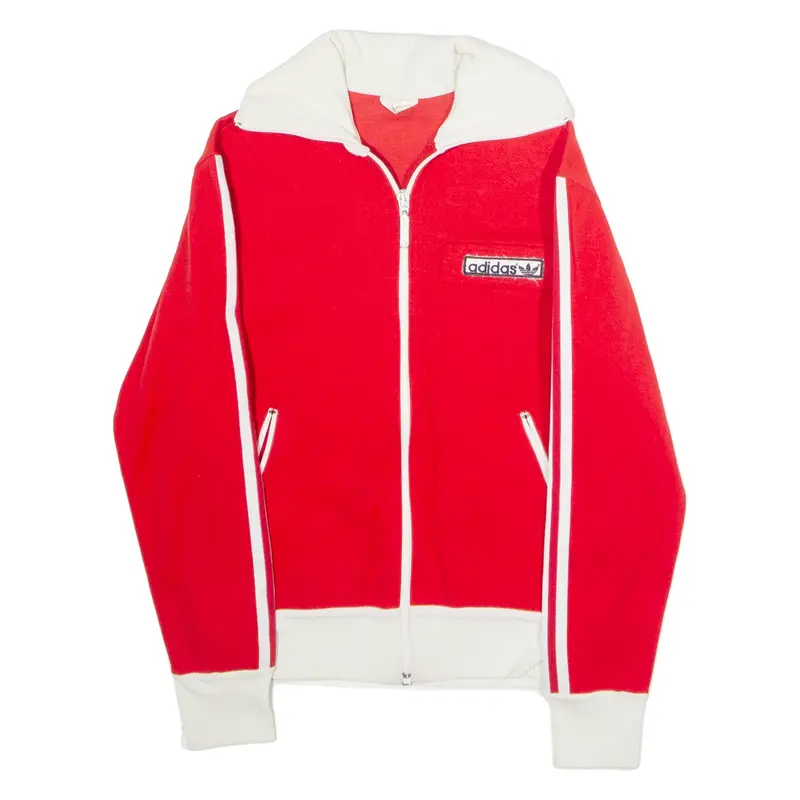 ADIDAS ORIGINALS Womens Track Jacket Red 80s UK 12