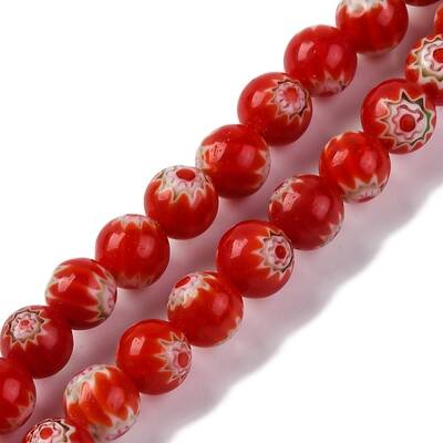 Handmade Millefiori Lampwork Beads Strands