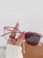 Simple Anti-blue Light Eyeglasses for Everyday Use, Basic Color-changing Fashion Eyeglasses for Women & Men, Fashion Eyeglass...