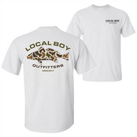 Local Boy Camo Redfish T-Shirt – Trendy Casual Cotton Menswear Top, Unisex Outdoor Fishing Tee for Men and Women, Fabric Co...