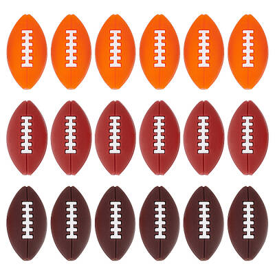 18Pcs 3 Colors Food Grade Eco-Friendly Silicone Focal Beads