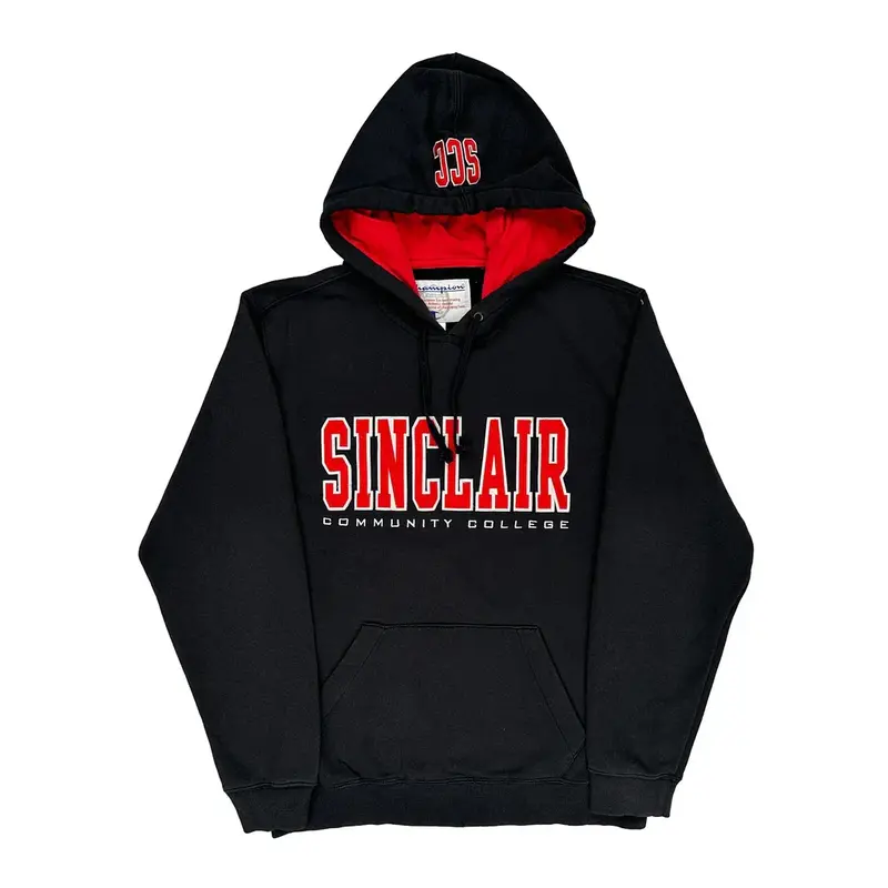 Sinclair Community College Champion College Hoodie - Medium Black Cotton Blend | Size: medium
