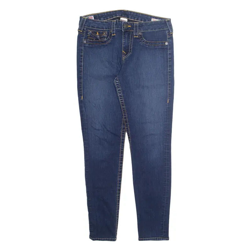TRUE RELIGION Womens Jeans Blue Regular Tapered Stone Wash W32 L29