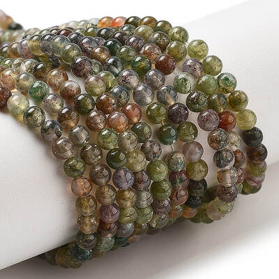 Natural Indian Agate Bead Strands
