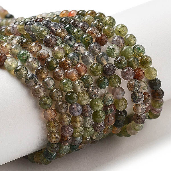 Natural Indian Agate Bead Strands