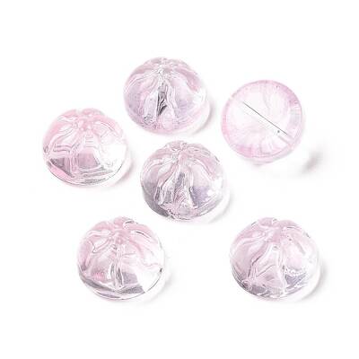 Transparent Spray Painted Glass Beads